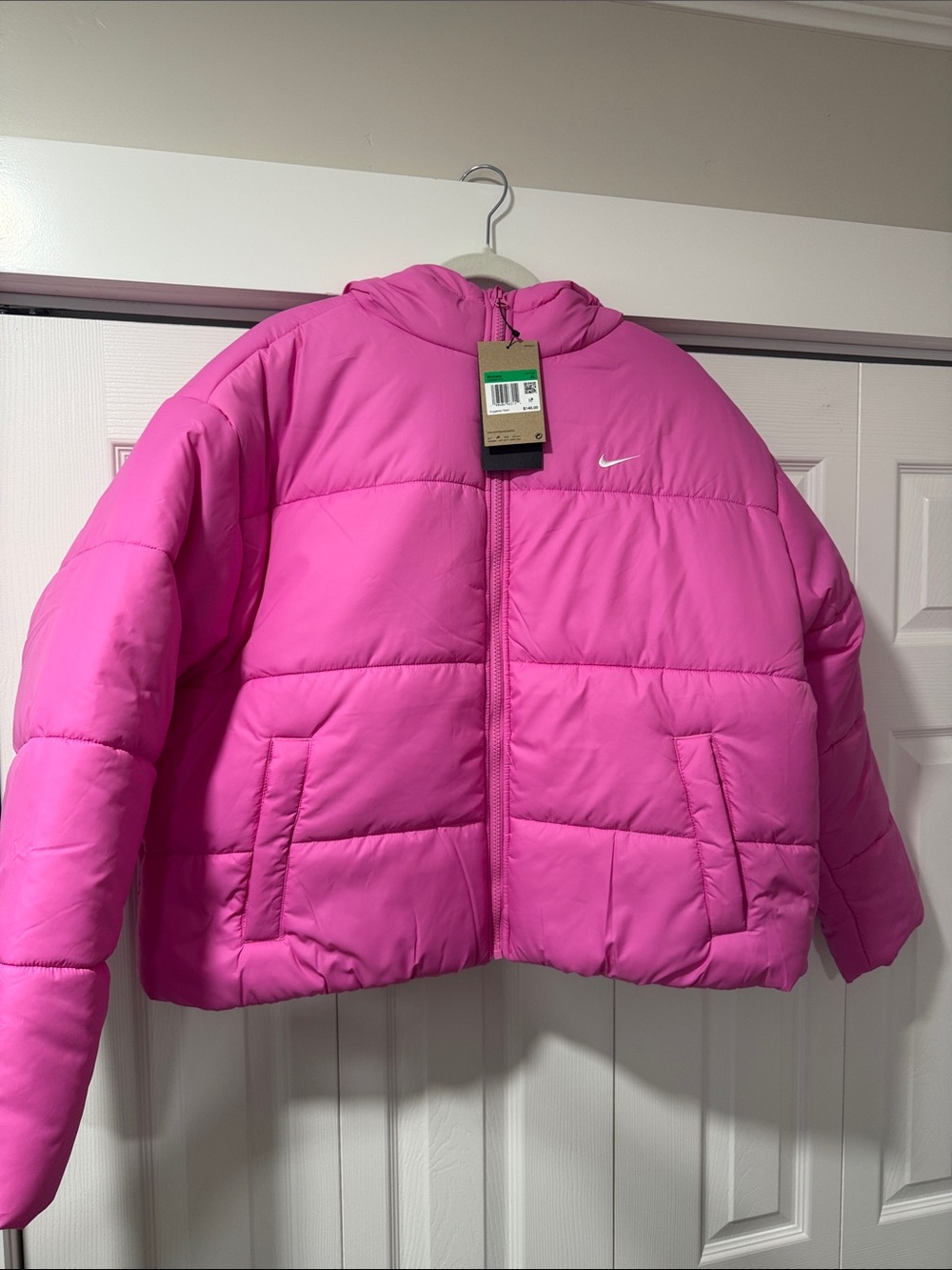 Nike Women’s Pink Puffer Jacket with Hood